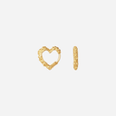Camille Brinch Mini Heart Crush Hoops Gold