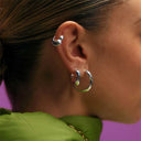 Camille Brinch Small Puffer Hoops Sølv