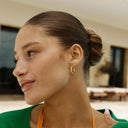 Camille Brinch Small Shiny Sparkly Hoops Gold