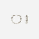 Camille Brinch Small Sparkly Hoops Silver