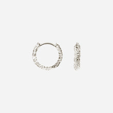 Camille Brinch Small Sparkly Hoops Silver