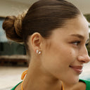 Camille Brinch Sparkly BFF Stud Earrings Silver