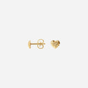 Camille Brinch Sparkly Heart Stud Earrings Gold