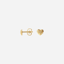 Camille Brinch Sparkly Heart Stud Earrings Gold
