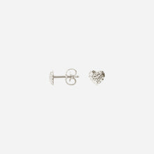 Camille Brinch Sparkly Heart Stud Earrings Silver - J BY J Fashion