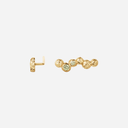Camille Brinch Wavy Gem Dots Earclimbers Gold - J BY J Fashion