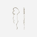 Camille Brinch Wavy Sparkly Heart Earlines Silver - J BY J Fashion
