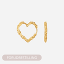 Camille Brinch Medium Heart Crush Hoops Gold