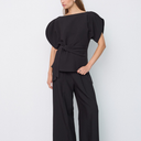 Co Couture AcileCC Pleat SS Blouse Black