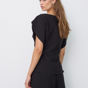 Co Couture AcileCC Pleat SS Blouse Black