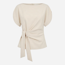 Co Couture AcileCC Pleat SS Blouse Bone
