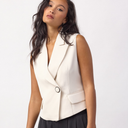 Co Couture AliniCC Wrap Vest Bone