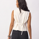 Co Couture Alini Wrap vest i cremefarvet-4