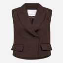 Co Couture AliniCC Wrap Vest Dark Brown