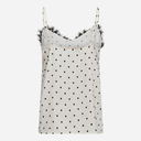 Co Couture AmeliCC Dot Lace Singlet Off White