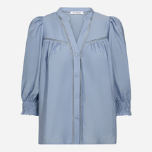 Co Couture CallumCC Lace Puff V-Shirt Pale Blue