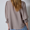 Co Couture CallumCC Lace Puff V-Shirt Taupe