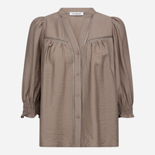 Co Couture CallumCC Lace Puff V-Shirt Taupe