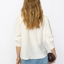 Co Couture CallumCC Lace Puff V-Shirt White