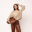 Co Couture DelinCC Balloon Emb Shirt Mink