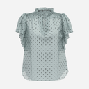Co Couture DionneCC Dot SS Frill Top Pale Blue