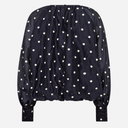 Co Couture DitaCC Dot LS Balloon Blouse Navy