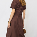 Co Couture ElaraCC Wrap SS Dress Dark Brown