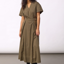 Co Couture ElaraCC Wrap SS Dress Olive
