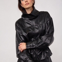 Co Couture GittCC Funnel Neck Blouse Black