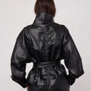 Co Couture GittCC Funnel Neck Blouse Black