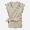 Co Couture GittCC Pleat Top Bone