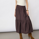 Co Couture HeraCC Gypsy Skirt Dark Brown