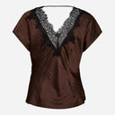 Co Couture IdunCC Lace SS Blouse Dark Brown