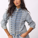 Co Couture JacksonCC Officer Denim Jacket Bleach Denim