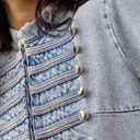 Co Couture JacksonCC Officer Denim Jacket Bleach Denim