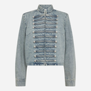 Co Couture JacksonCC Officer Denim Jacket Bleach Denim