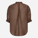 Co Couture KawaCC Embroidery SS V-Shirt Dark Brown