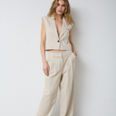 Co Couture LeenaCC Linen Vest Bone