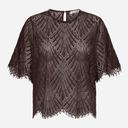Co Couture LetiCC Lace Blouse Dark Brown