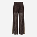 Co Couture LetiCC Lace Panel Pant Dark Brown