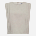 Co Couture MavaCC Padded Pleat Top Bone
