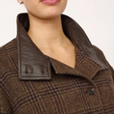 Co Couture Olva Check jakke i brun ternet-3