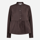 Co Couture PoppyCC LS Flare Blouse Dark Brown