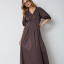Co Couture PoppyCC Pleat Dress Dark Brown