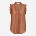 Co Couture ReggieCC Frill Top Suntan