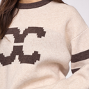 Co Couture RowCC Coco Logo Knit Creme
