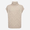 Co Couture RowCC Oversize Cable Knit Vest Creme