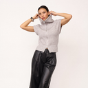 Co Couture RowCC Zip Knit Vest Grey Melange