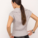 Co Couture RowCC Zip Knit Vest Grey Melange