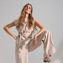 Co Couture SalvieCC Pleat Top Bone